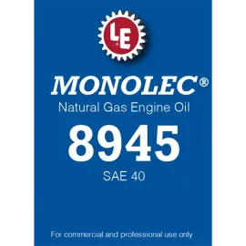 Monolec Natural Gas Engine Oil 8945 product label