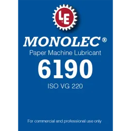 Monolec Paper Machine Lubricant 6190 product label