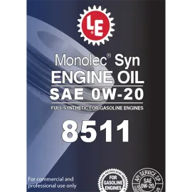 Monolec Syn Engine Oil 8511 product label