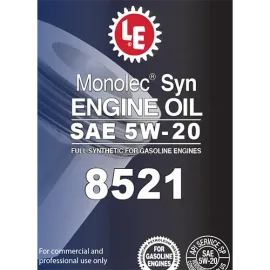 Monolec Syn Engine Oil 8521 product label