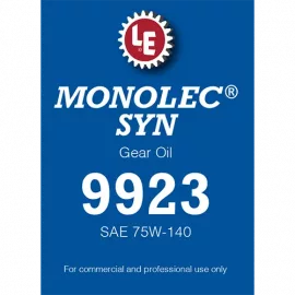 Monolec Syn Gear Oil 9923 product label