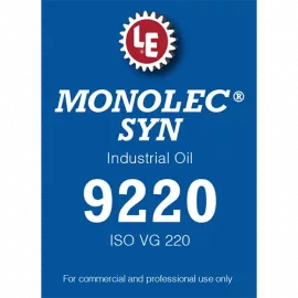 monolec-syn-industrial-oil-9220-label