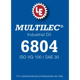 Multilec Industrial Oil 6804 product label
