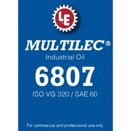 Multilec Industrial Oil 6807 product label